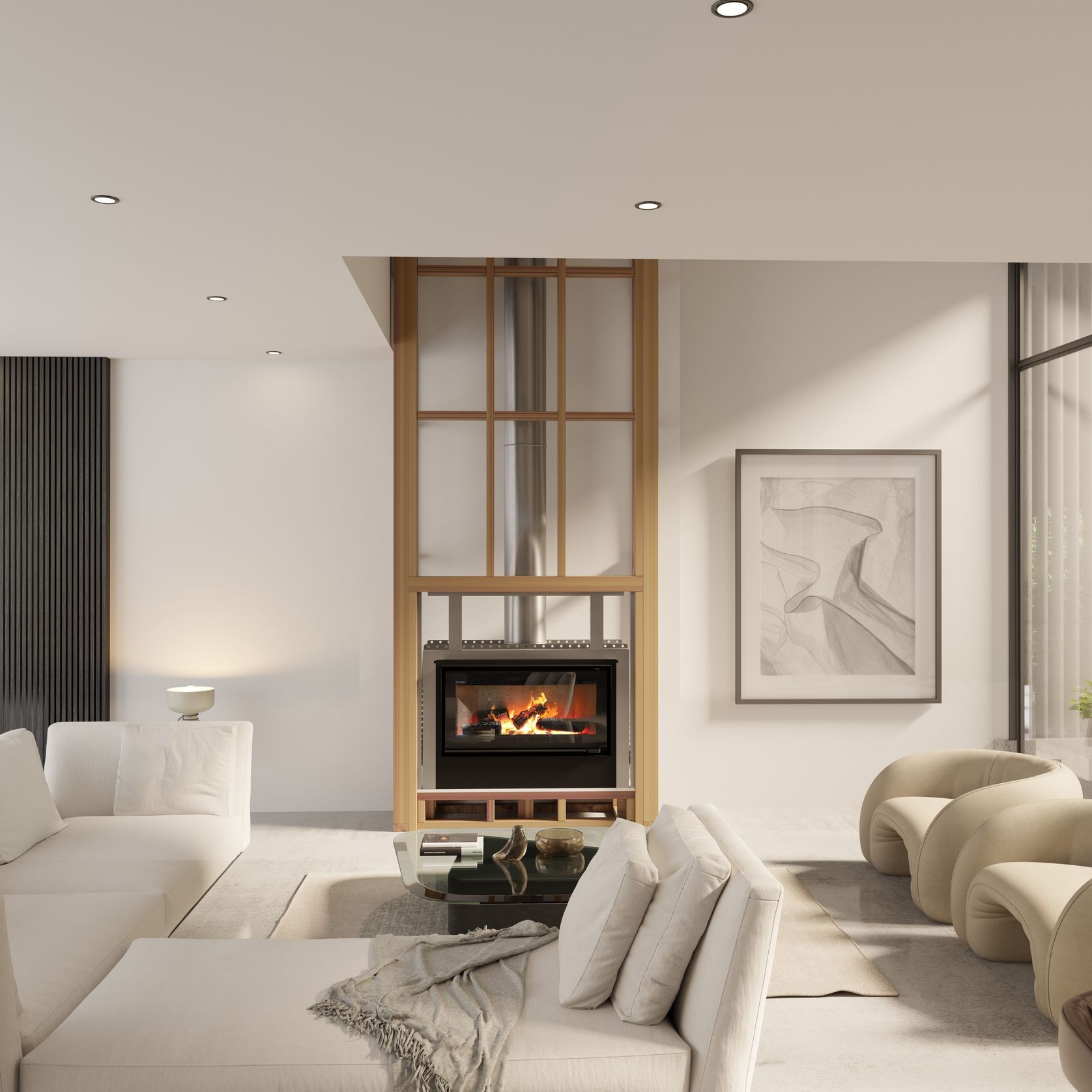 Escea TC970 Inbuilt Wood Fireplace gallery detail image