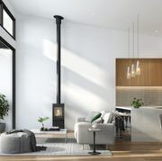 Visionline Pera Freestanding 3 x Sided Wood Fireplace gallery detail image