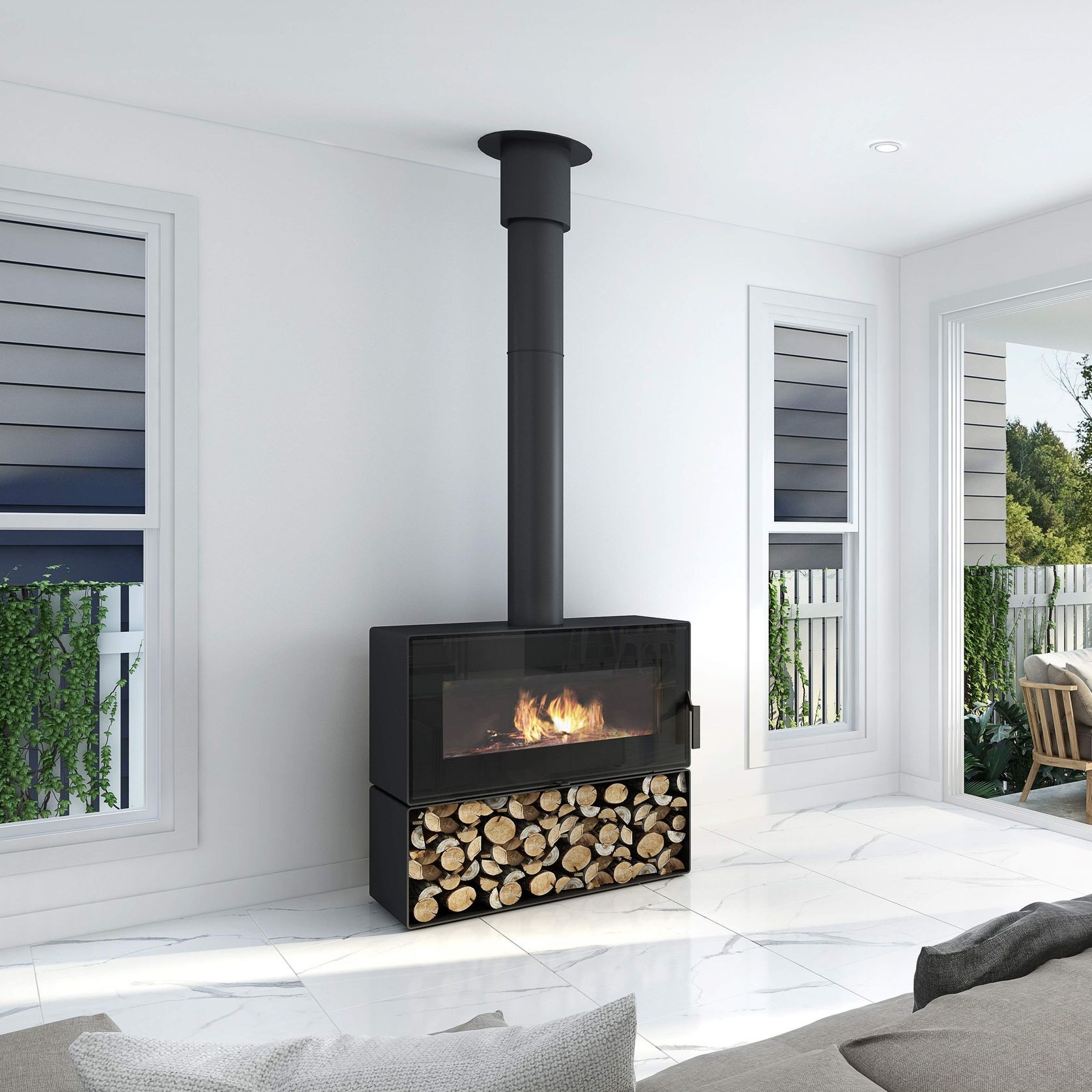 VisionLINE Taurus Clean Air Freestanding Wood Fire gallery detail image