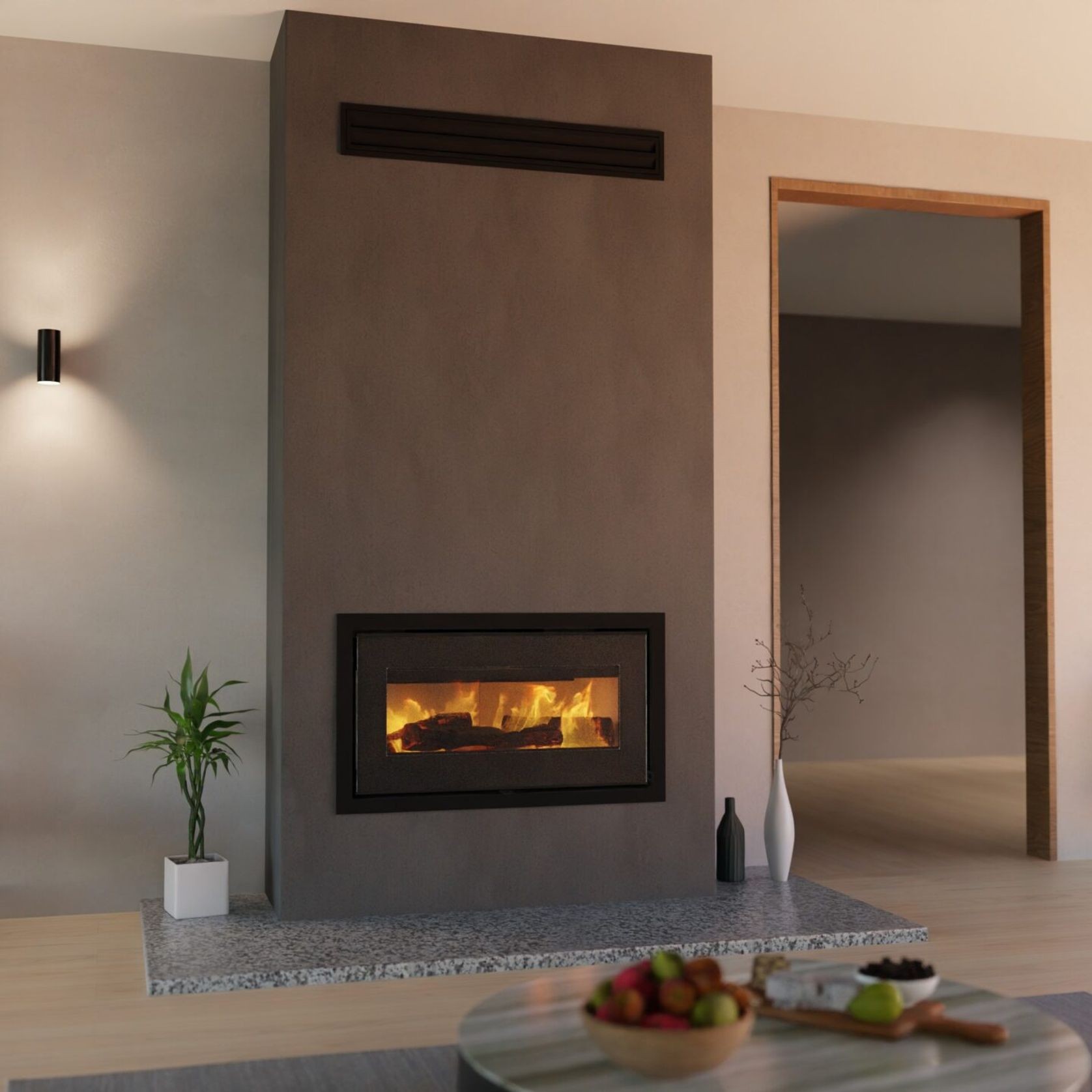 VisionLINE Taurus Clean Air Inbuilt Wood Fire gallery detail image