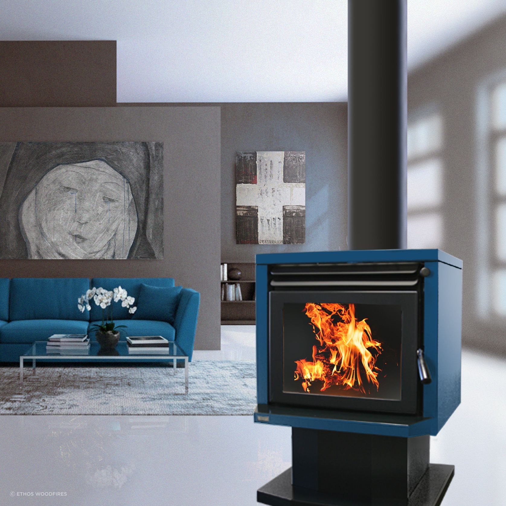 Genesis Freestanding Wood Fire gallery detail image