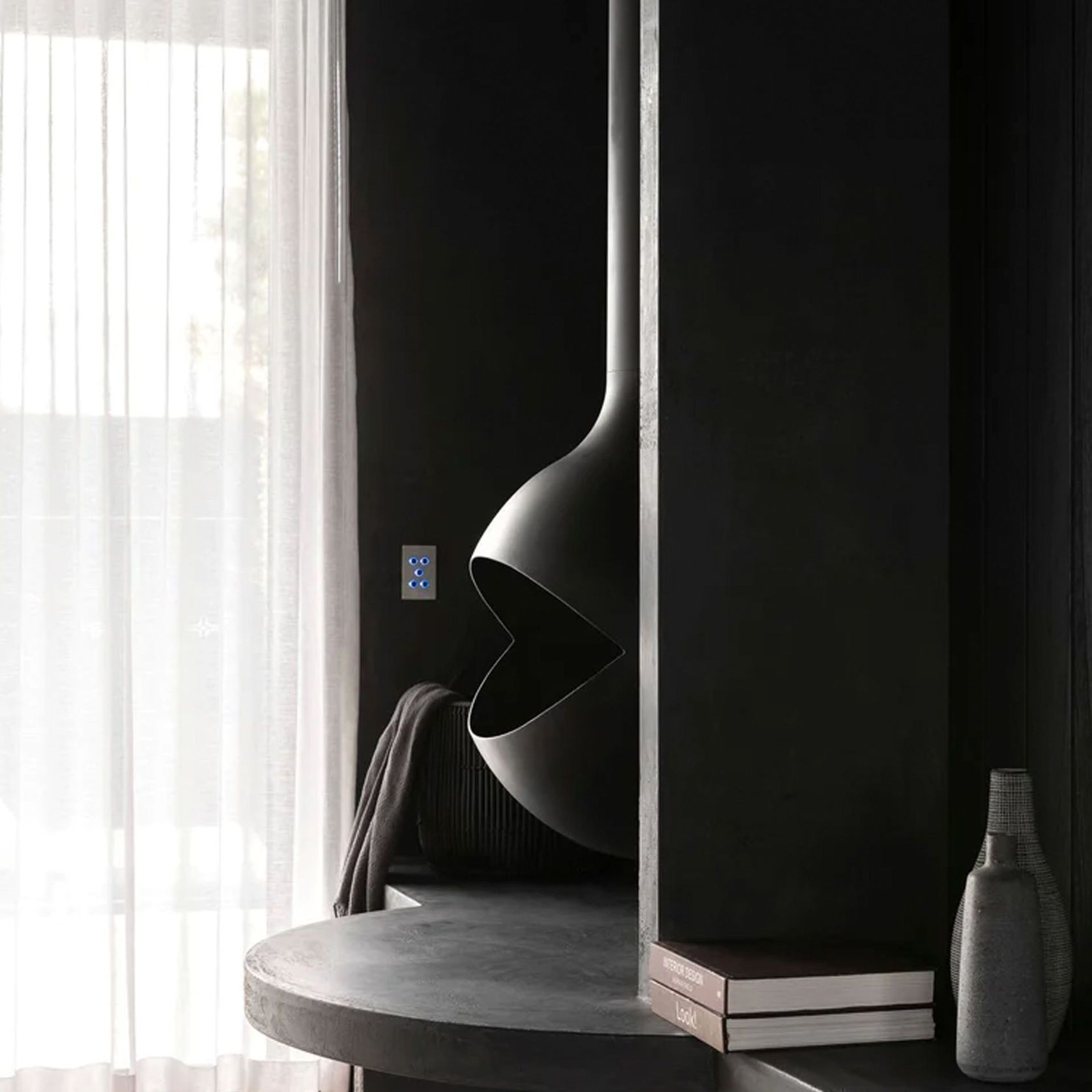 Zen Occhio Wood Burning Suspended Fireplace gallery detail image