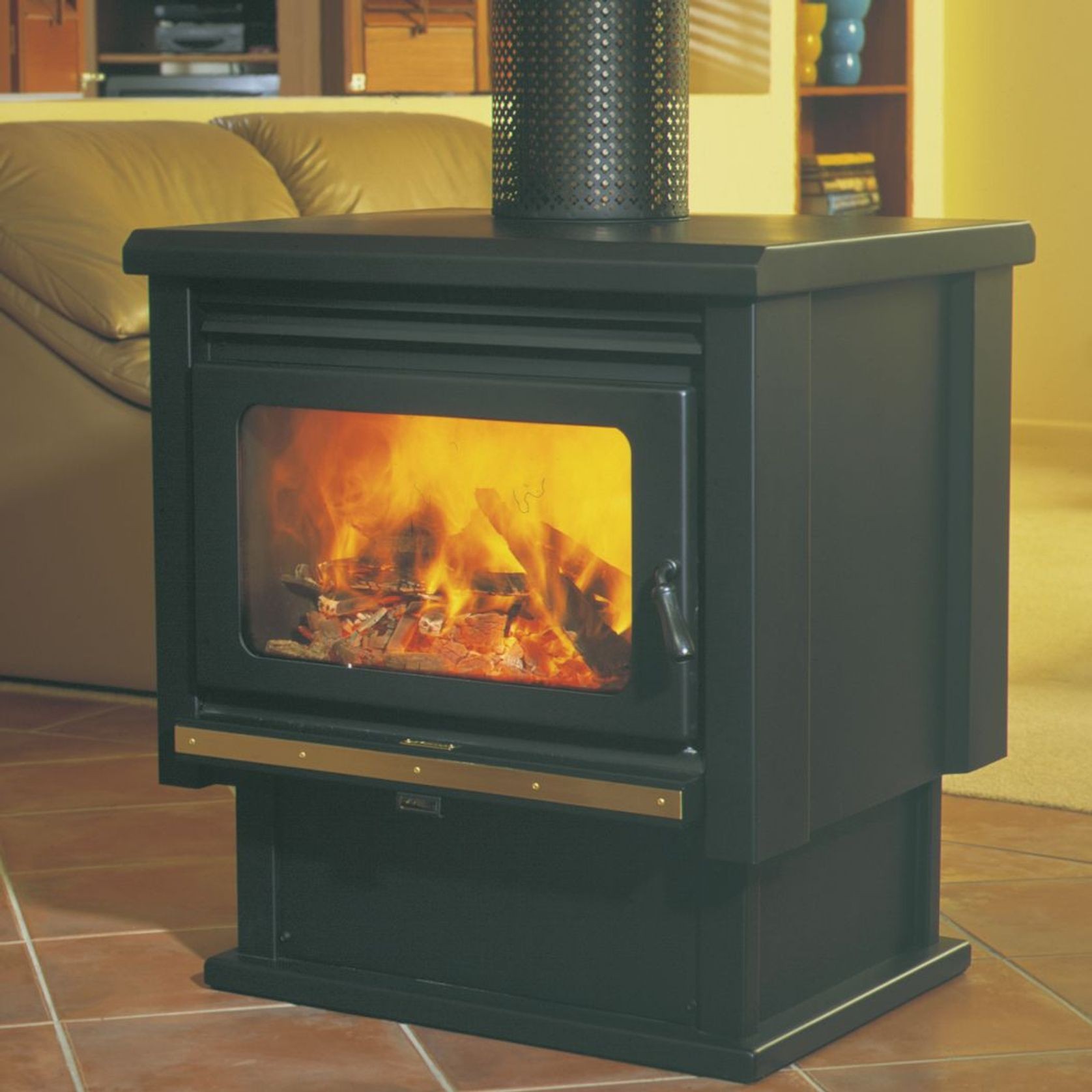 Kemlan Coupe Freestanding Double Sided Rural Wood Fireplace gallery detail image