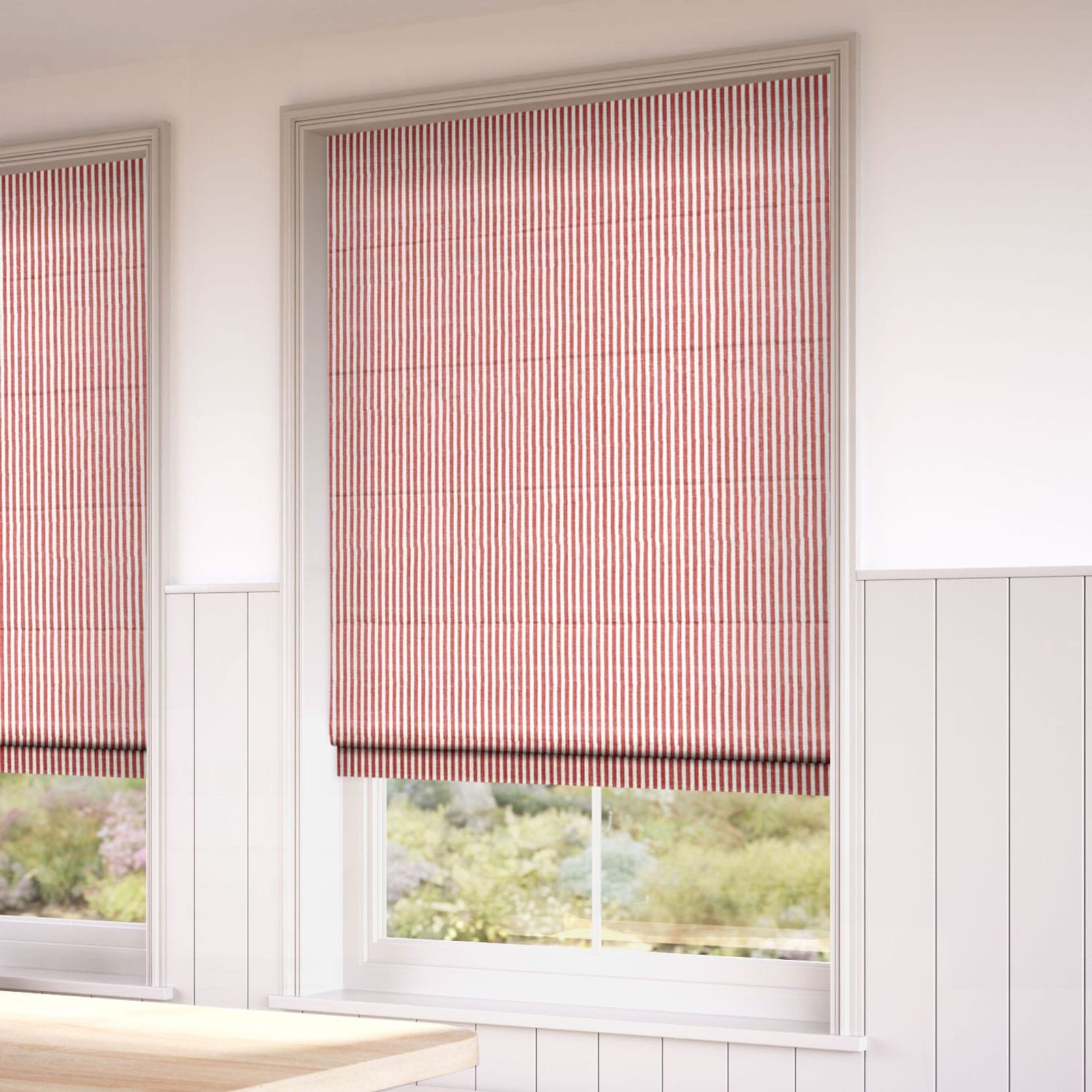 Ella Stripe Strawberry | Roman Blinds gallery detail image