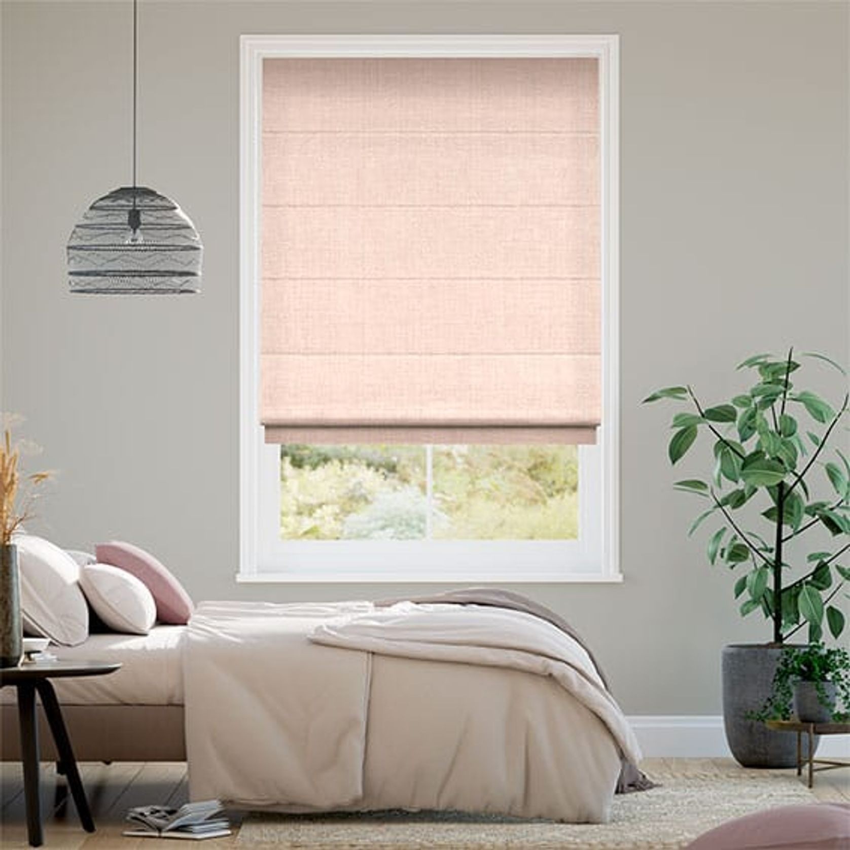 Leyton Pale Pink | Roman Blinds gallery detail image