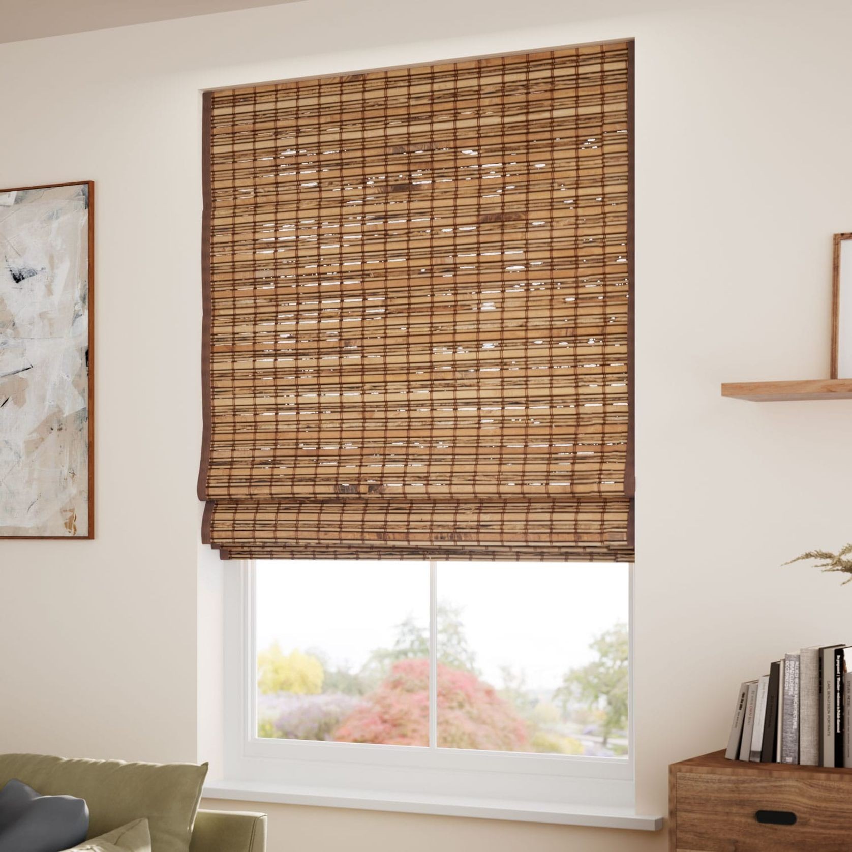 Loreto Walnut & Demerara | Roman Blinds gallery detail image