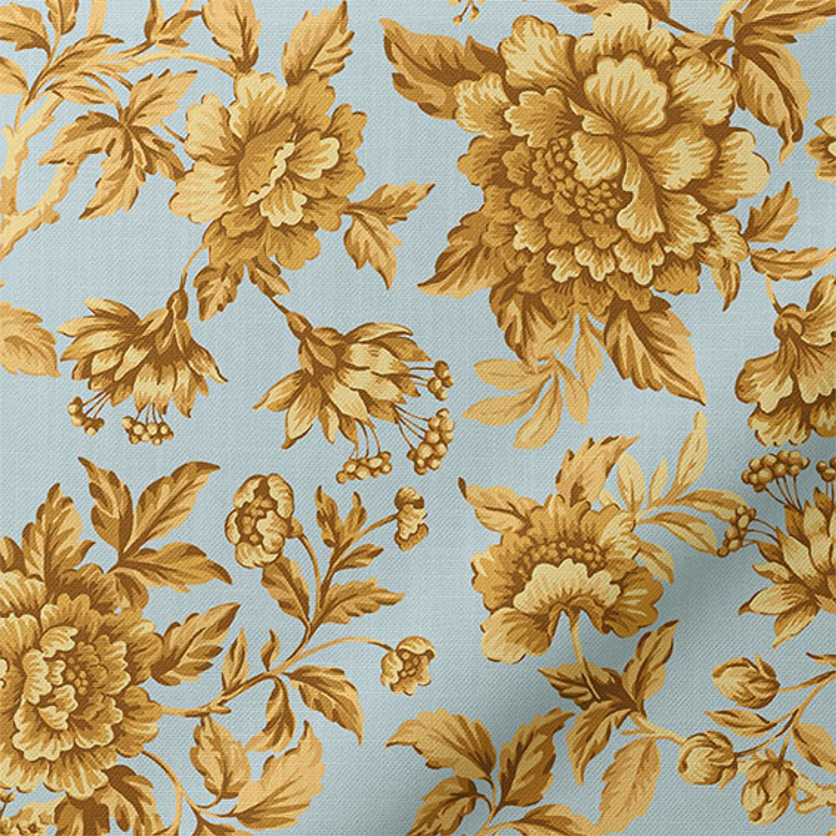 Liberty & Bridgerton Regency Trail Gold | Roman Blinds gallery detail image