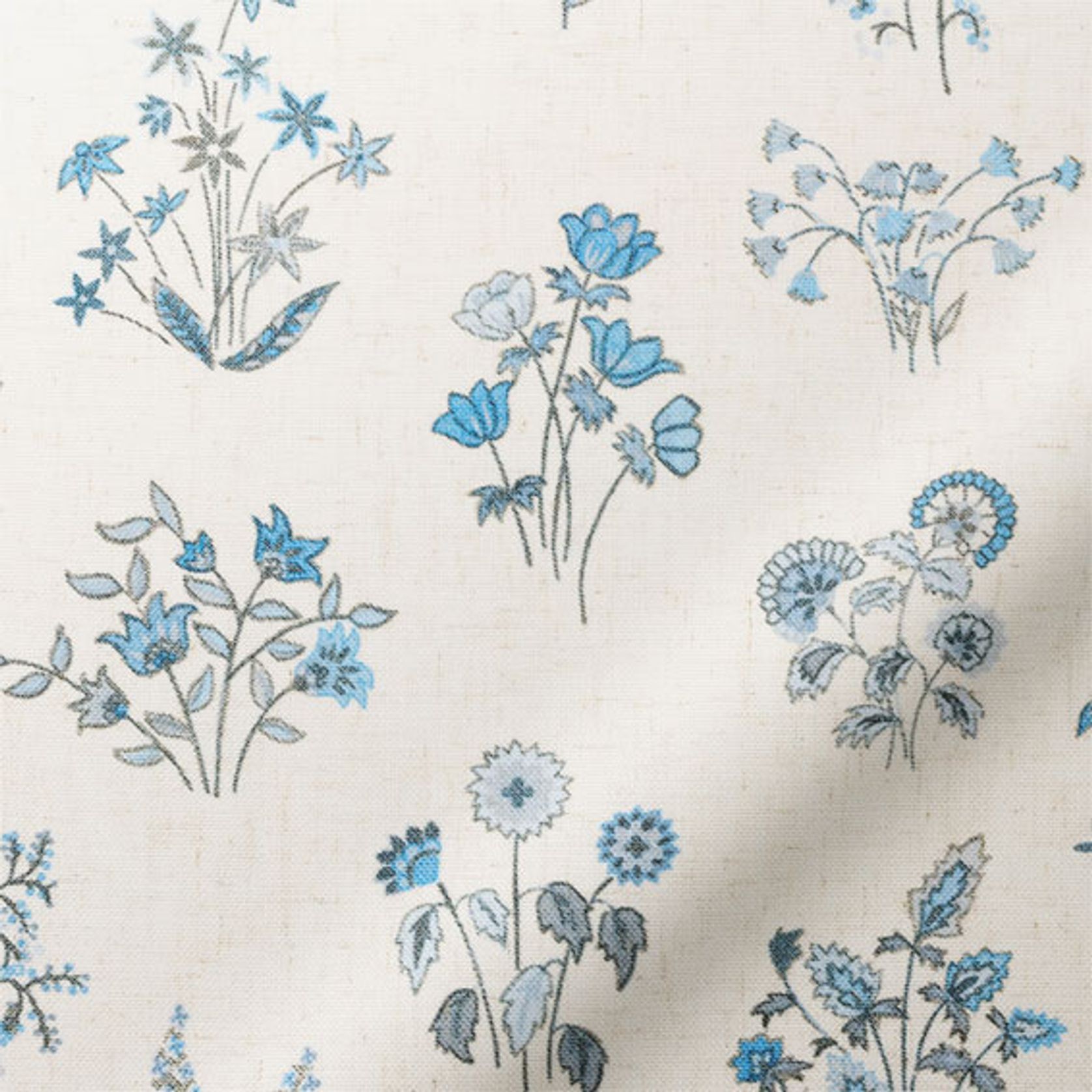 Liberty Shepherdly Meadow China Blue | Roman Blinds gallery detail image