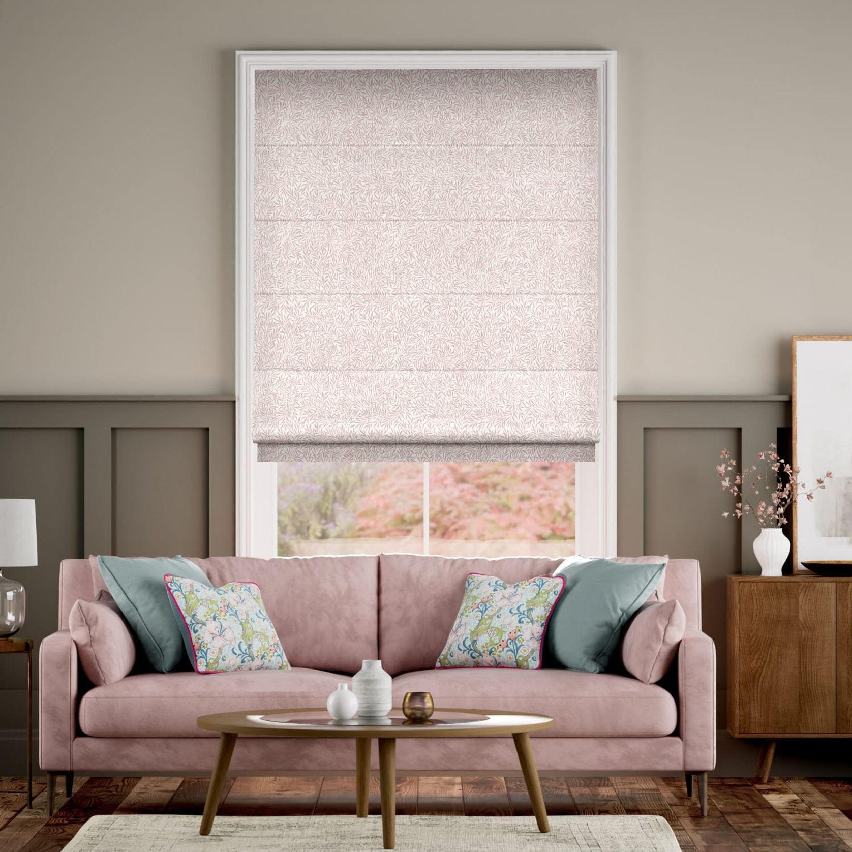 William Morris Willow Blush | Roman Blinds gallery detail image