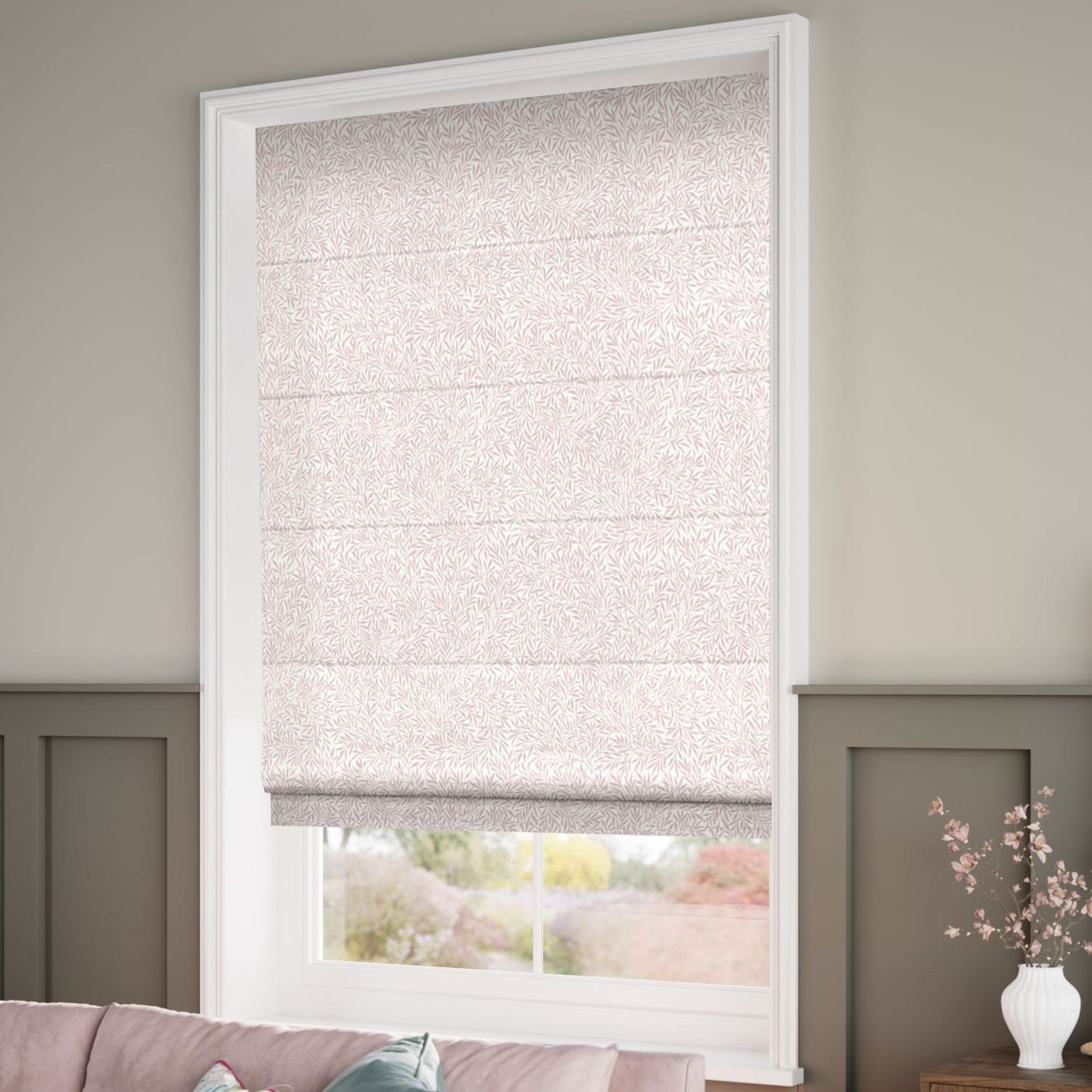 William Morris Willow Blush | Roman Blinds gallery detail image