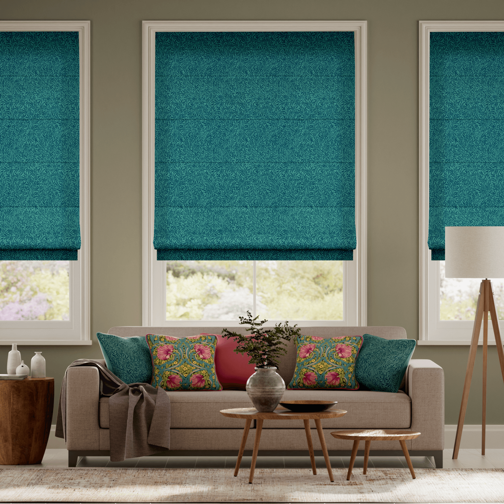 William Morris Willow Jade | Roman Blinds gallery detail image