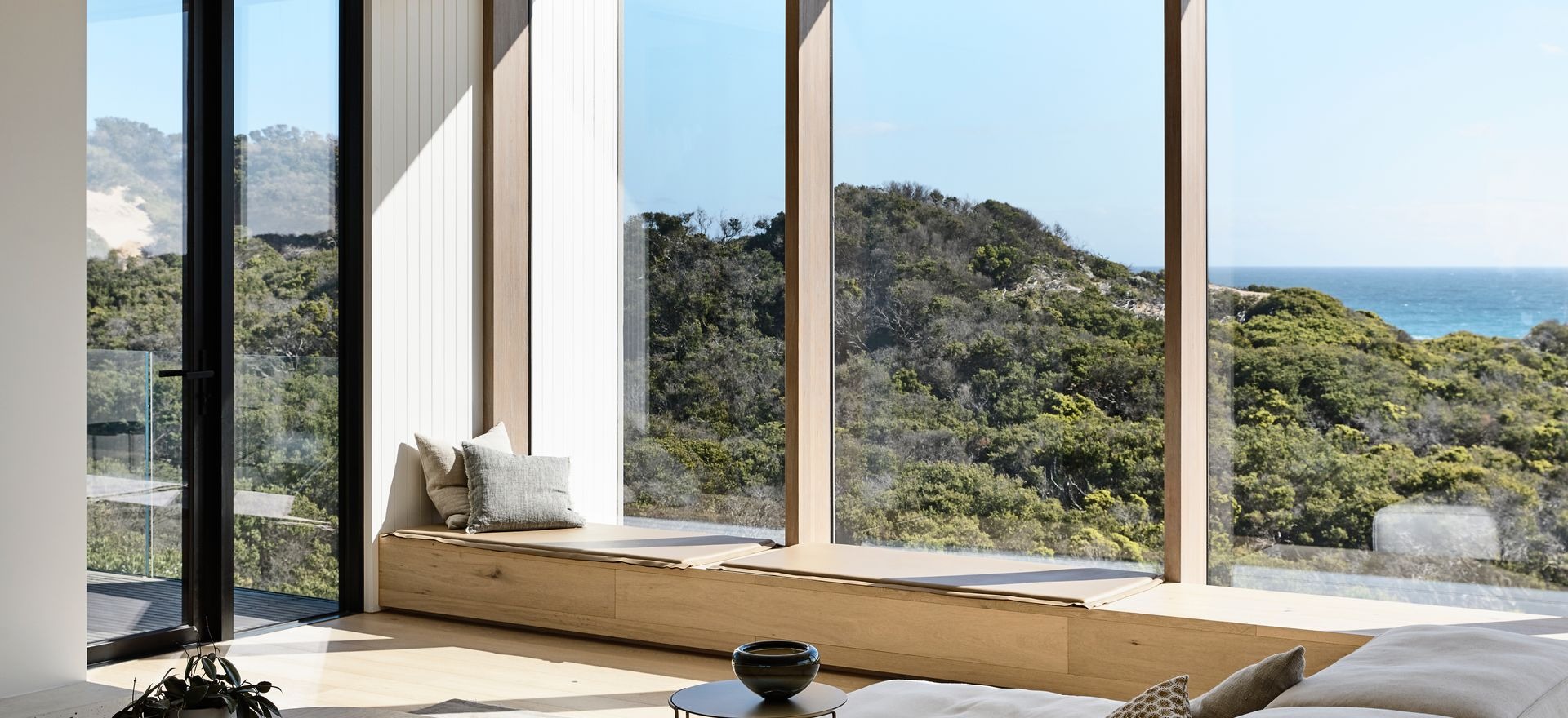 A contemporary beach house with a love of concrete