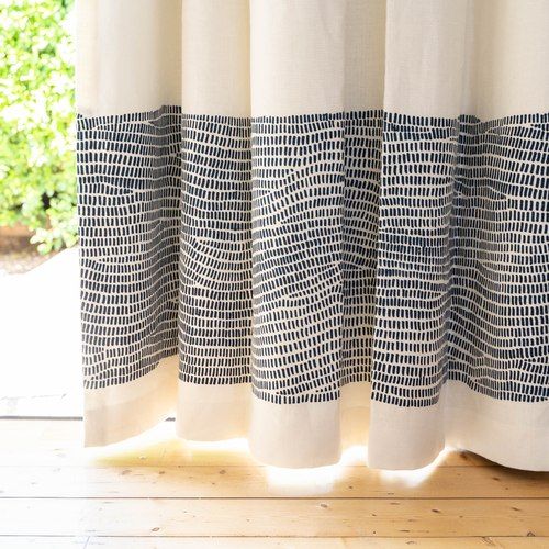 Curtains with Contrast Hem - Made to Order