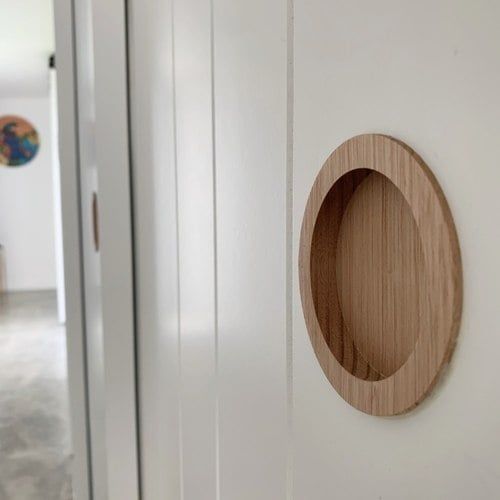 Setto Round - Timber Door Handle - TDH010