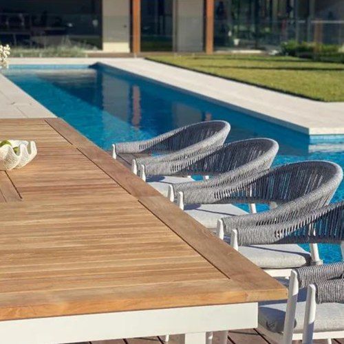 Barcelona Outdoor Table with 10 Nivala Chairs