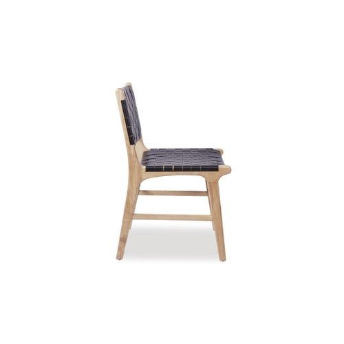 Brooklyn Dining Chair - Woven Black Seat / Natural Frame