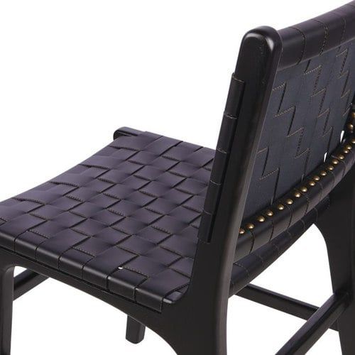 Brooklyn Dining Chair - Woven Black Seat / Black Frame