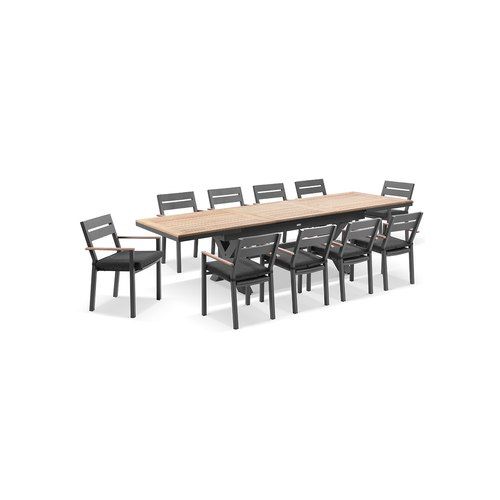 Austin 2.2m - 3m Table with 10 Capri Dining Chairs