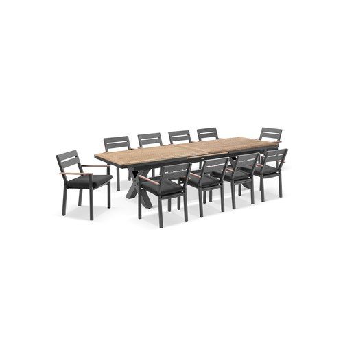 Austin 3m - 3.8m Table with 12 Capri Dining Chairs