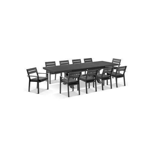 Austin 2.2m - 3m Table with 10 Santorini Dining Chairs