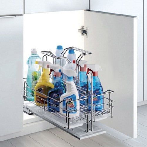 Larder Undersink Cleaning Pull-Out Storage with Basket