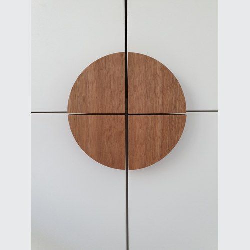 Flat Half Moon - Timber Door Handle - TDH002