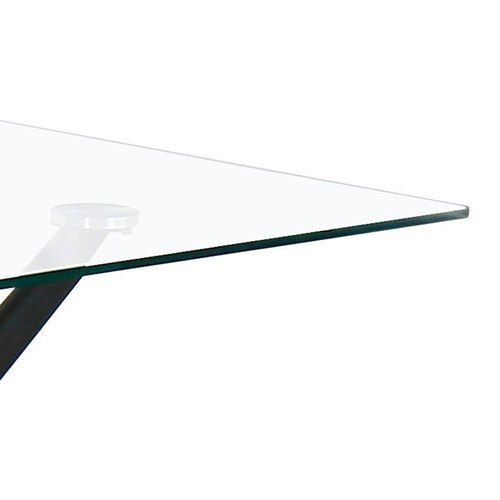 DELSA Dining Table 140cm - Tempered Glass