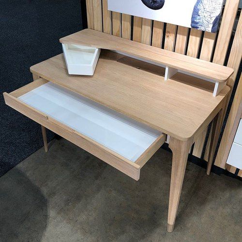 SIENNA Study Desk 120cm -  Natural & White