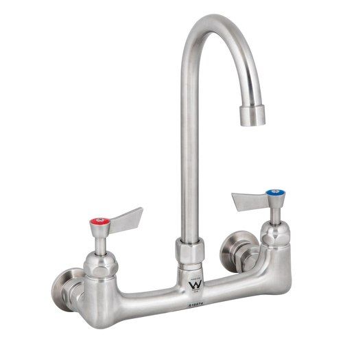 Stainless Steel Exposed Wall Mount Body with Gooseneck Swivel Spout