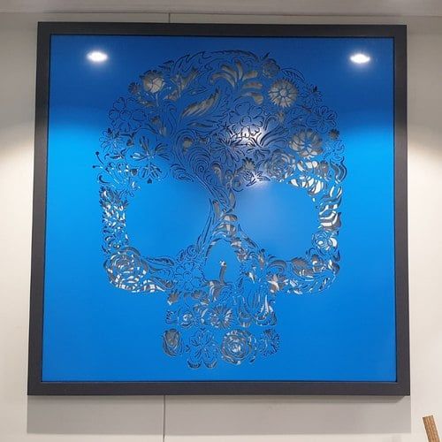 Candy Skull Metal Wall Art
