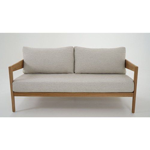 Caledonia Outdoor Teak 2 Seater with Oatmeal Cushions