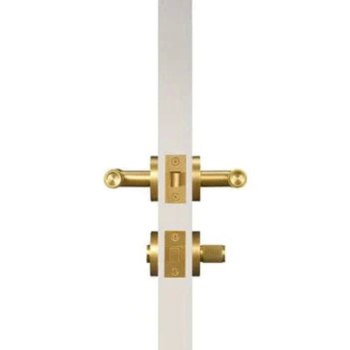 Luxe Doorware - Toorak Door Handle with Privacy Thumb Turn - Brass