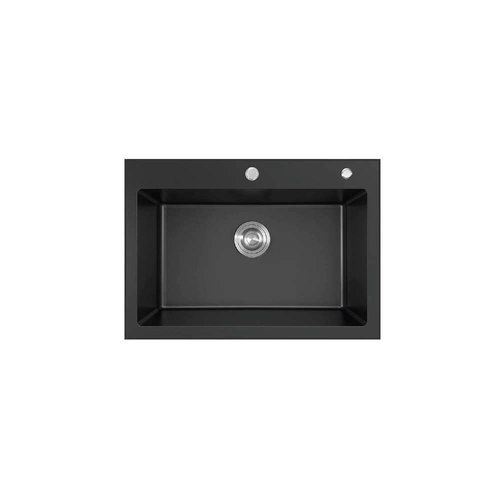 Single Bowl Kitchen Sink - Granite - 760mm - Black