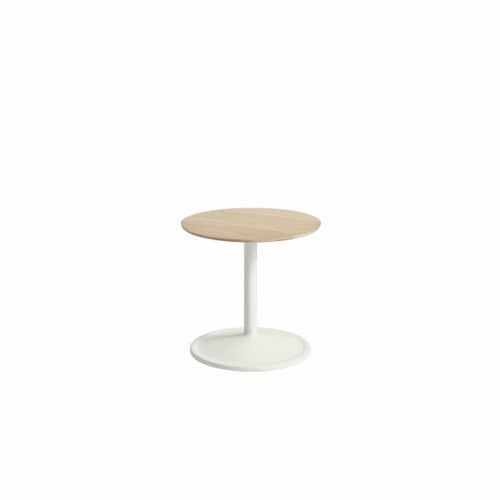 Soft Side Table 41x40cm | Smoked Oak + Off White