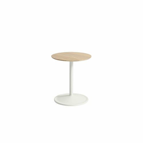 Soft Side Table 41x48cm | Smoked Oak + Off White