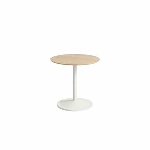 Soft Side Table 48x48cm | Smoked Oak + Off White