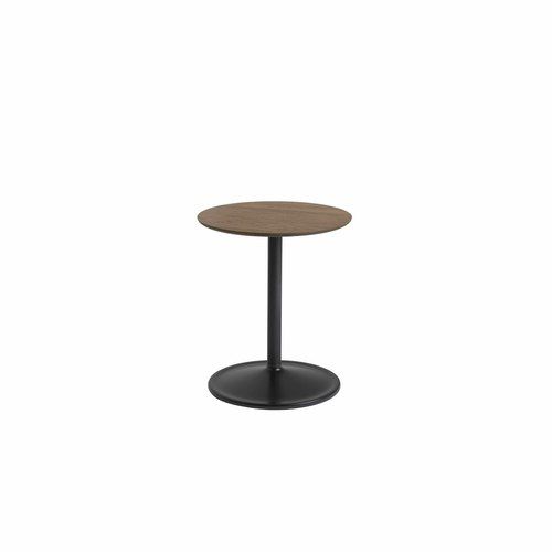 Soft Side Table 41x48cm | Smoked Oak + Black