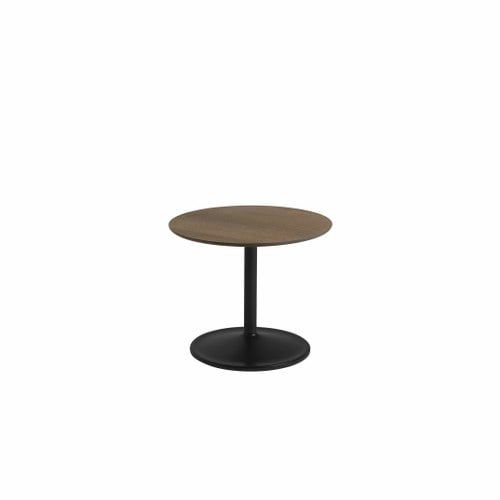 Soft Side Table 48x40cm | Smoked Oak + Black