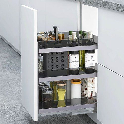 Galley Kitchen Pull-Out Cupboard Organiser Suits 350mm
