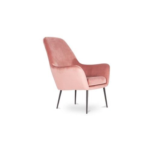 Soho Lounge Chair - Pink Velvet