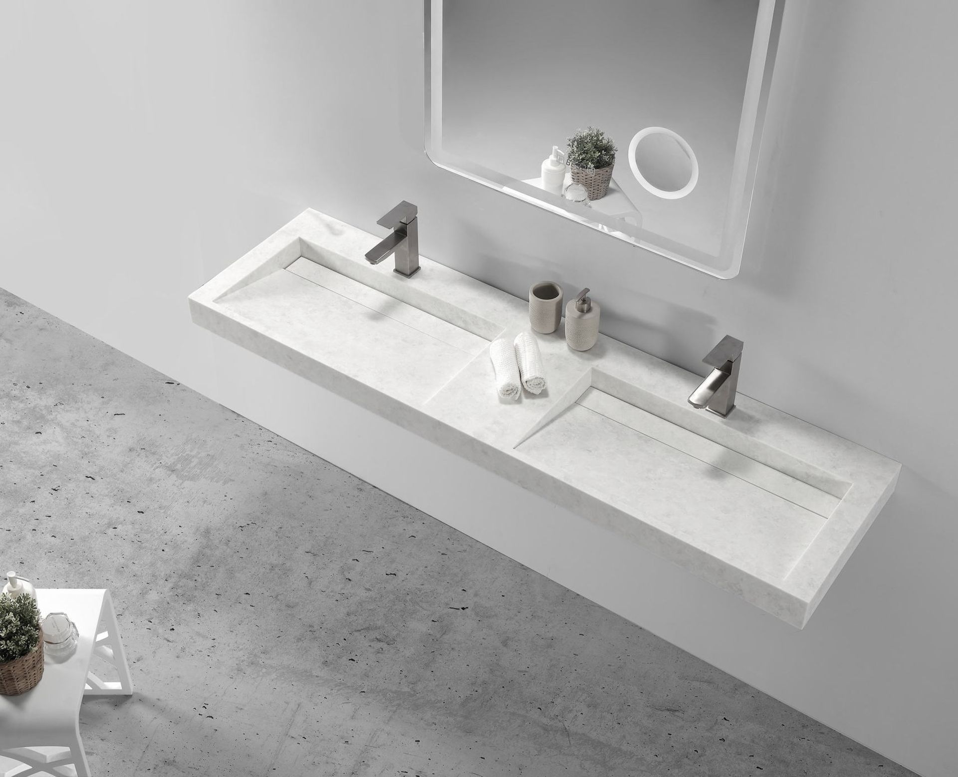 The Perfect Fit: Concrete Corner Basins for Small Bathrooms