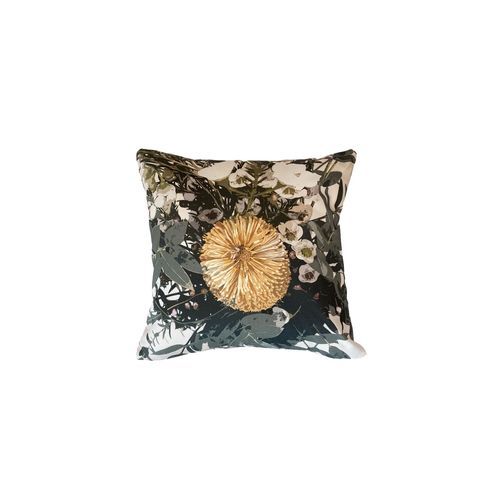 Cushion - Golden Banksia Cotton Satin