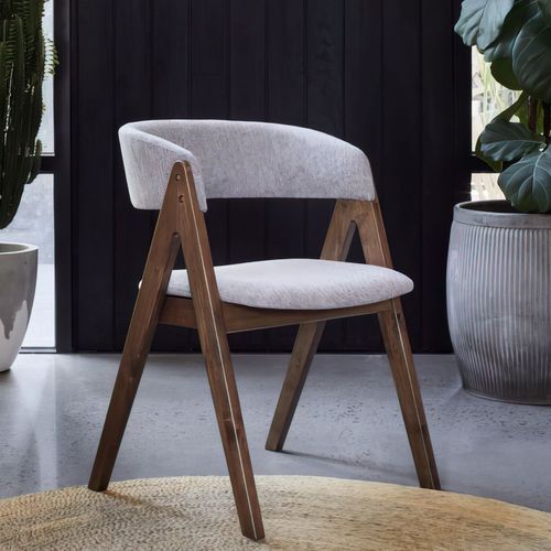 Gaudi Hardwood Dining Chair | Grey | Walnut