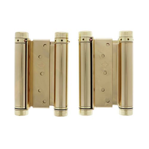 HFH Double Action Spring Door Hinge 150mm Polished Brass 4150-155