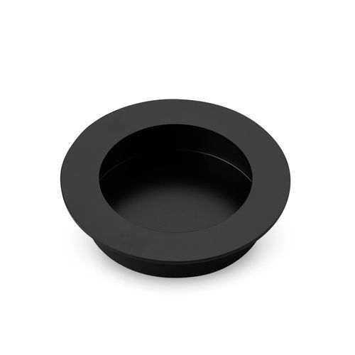 Matte Black FLUSH PULL Round Handle  90mm Open Design