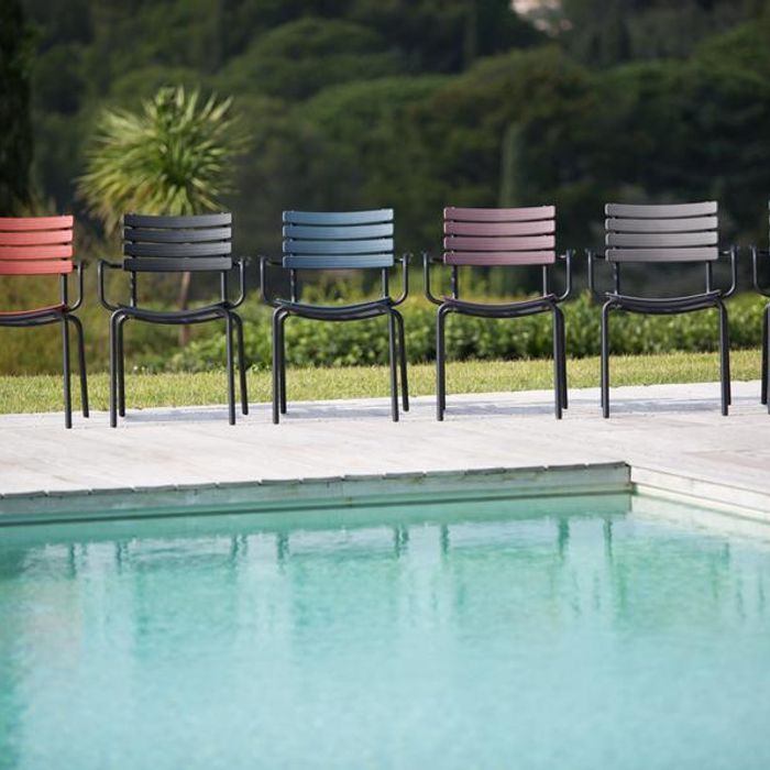 CLIPS Outdoor Dining Chair Bamboo Armrests