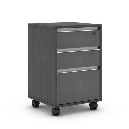 MATEES Mobile Cabinet 40cm - Grey/ Brown