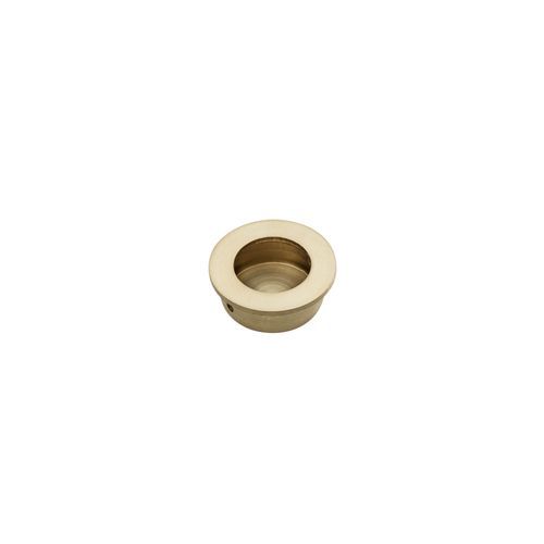 Brushed Brass FLUSH PULL Round Handle 30mm Open Design