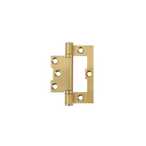Brushed Brass Door Hinge 90 x65mm (2 Hinges) HIRLINE