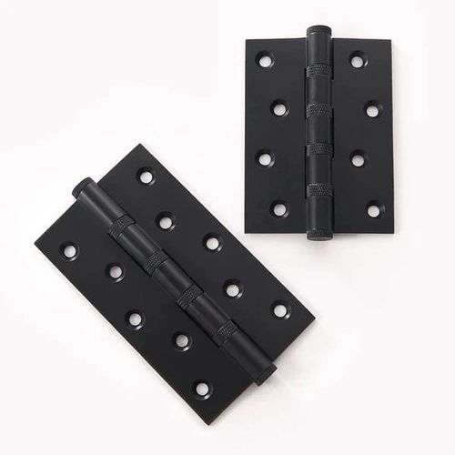 Luxe Doorware - Solid Brass Black Knurled Hinges